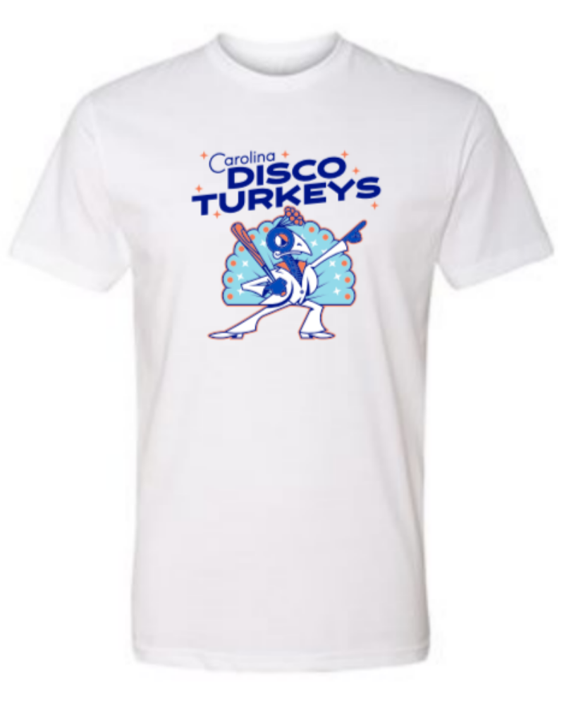 Disco Turkeys Primary Logo Tee - White